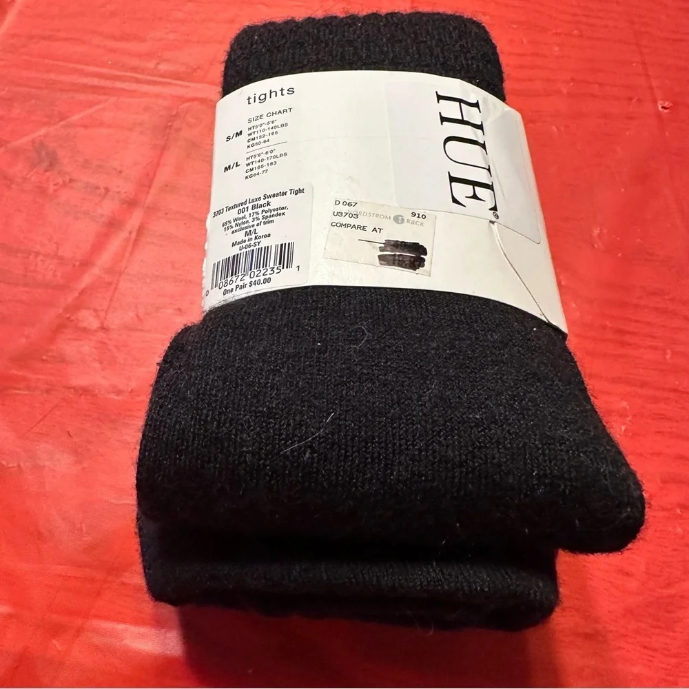 HUE Black Knit Socks